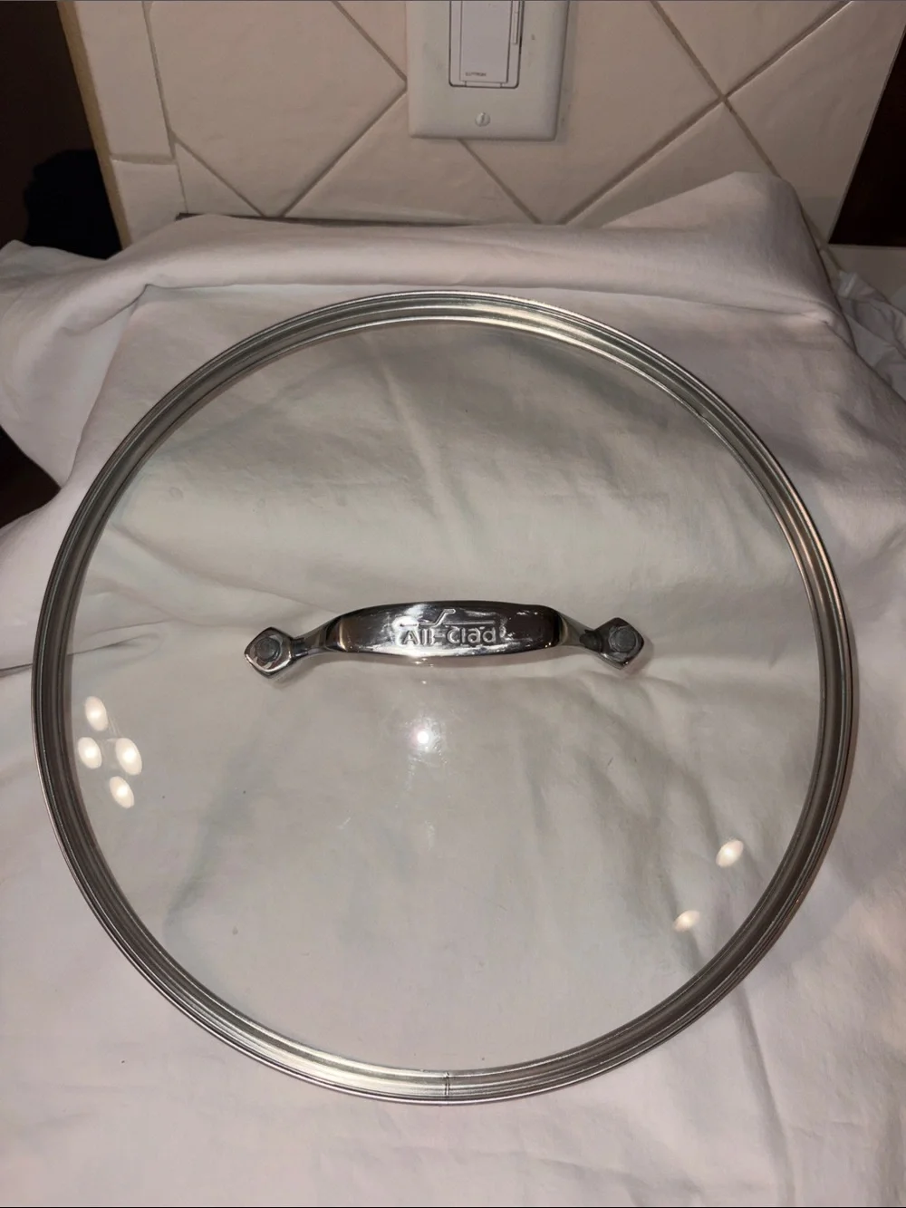 All-Clad 12” Inch Glass Replacement Lid Stainless Steel Handle